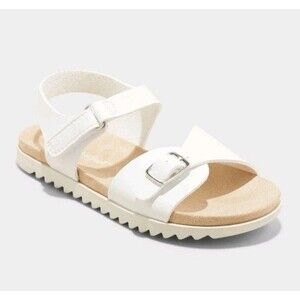 Cat & Jack Toddler Girls Shaelyn Footbed Sandals White Size 6